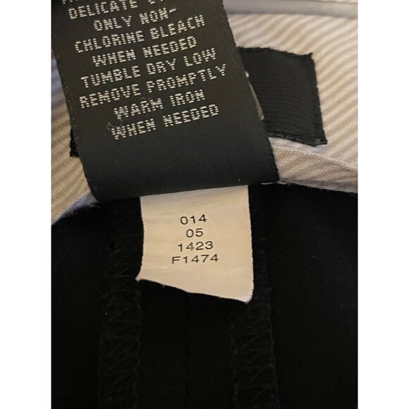 Vintage Y2K Mossimo Low Rise Cropped Dress Pants Black stretch wide waist - Picture 6 of 6